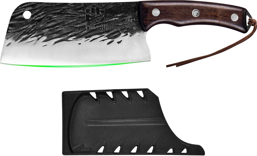 FULLHI Metzgermesser, Küchenmesser mit hohem Kohlenstoffstahl, Gemüsebeil, chinesisches Kochmesser,