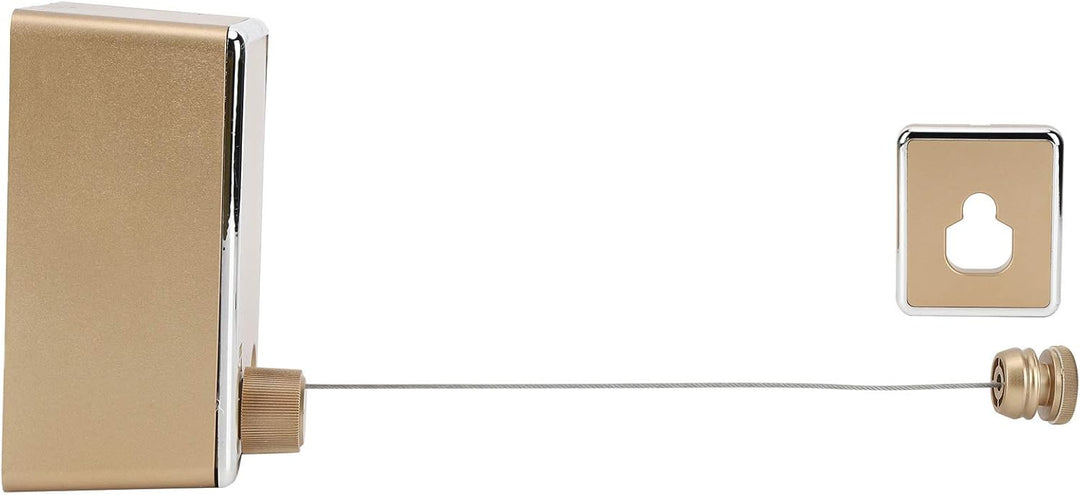 Einziehbare Wäscheleine An der Wand montierte Wäscheleine aus rostfreiem Stahl Wäscheleine(Gold), Go