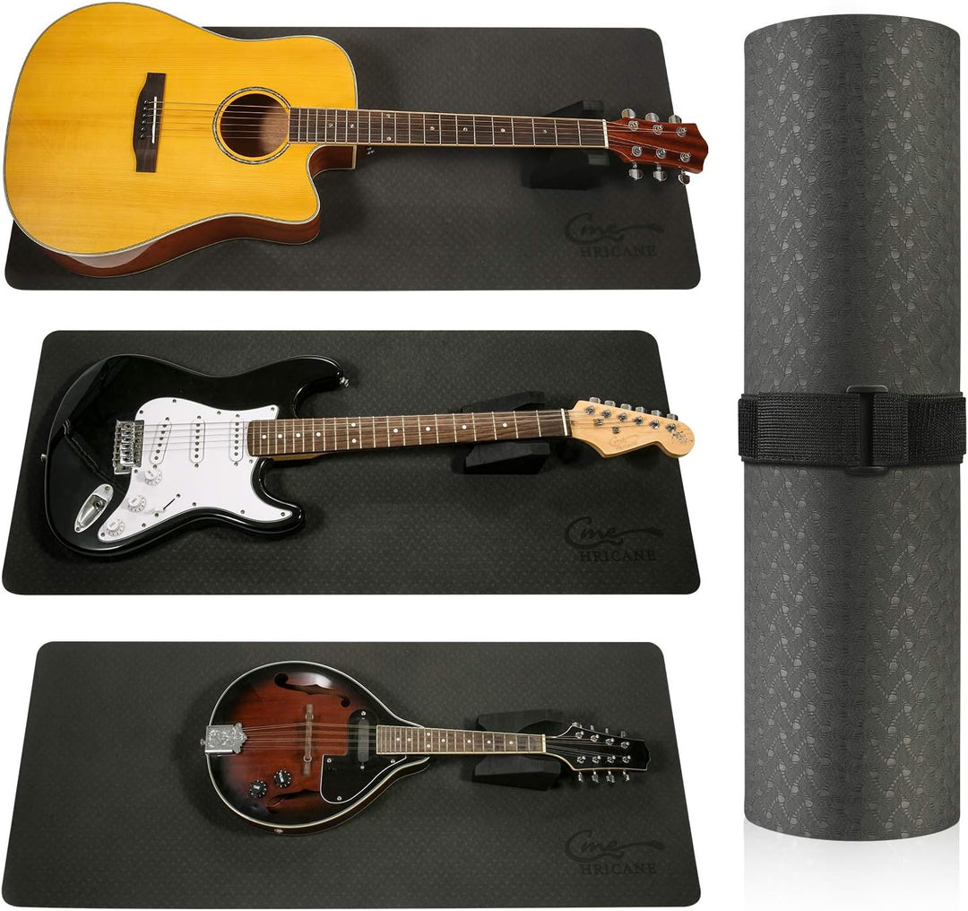 Hricane Gitarre Arbeitsmatte Kit + Gitarrenhalskissen Gitarrenbauer Werkzeug + Gitarren Saitenwechse