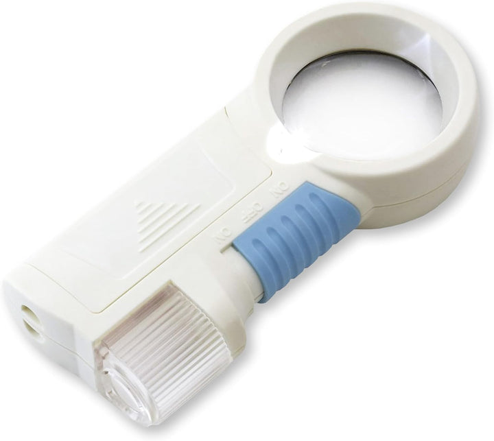 Carson MagniFlash asphärische 9x Lupe mit LED und Taschenlampenfunktion (CP-32) 9x LED-Lupe, 9x LED-