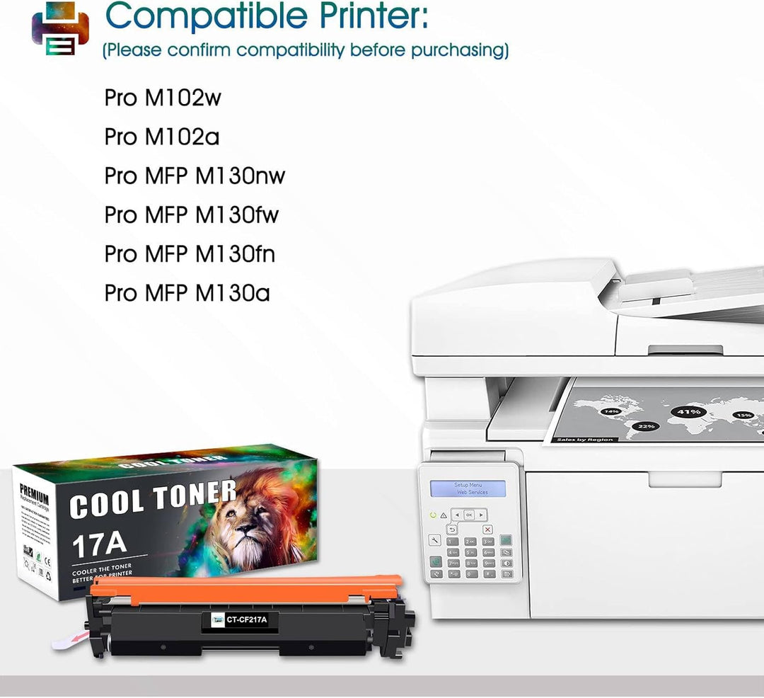Cool Toner Kompatibel Tonerkartusche als Ersatz für HP 17A CF217A Laserjet Pro MFP M130FW M130FN M13