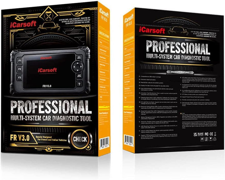 iCarsoft FR V3.0 – Koffer / Diagnosewerkzeug für Autos, leistungsstark, kompatibel mit Peugeot, Citr