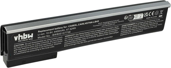 vhbw Akku Ersatz für HP CA06XL, CA09, CA09100XL, E7U21AA, E7U22AA, HSTNN-DB4X für Notebook (4400mAh,