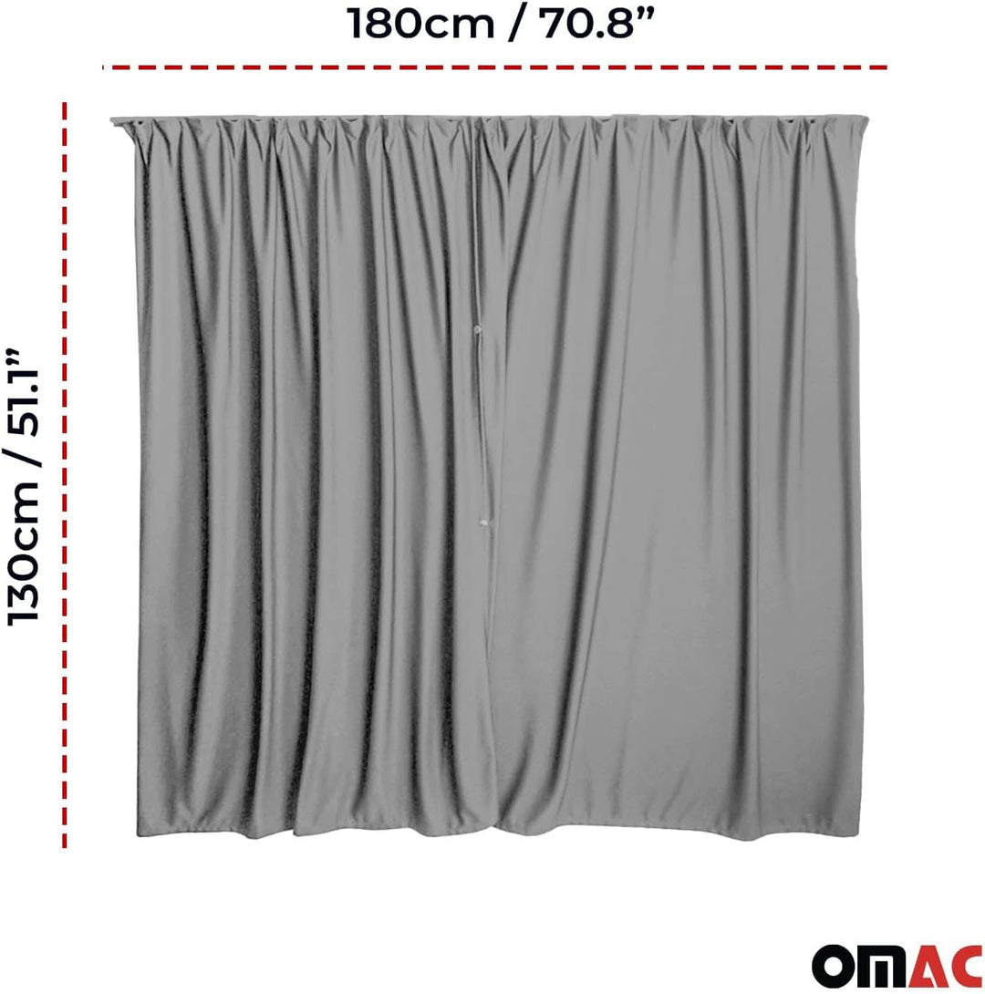 Autogardinen Fahrerhaus Mass Gardinen kompatibel mit VW Caddy L1 L2 Sonnenschutz Grau 130x180 Beige,