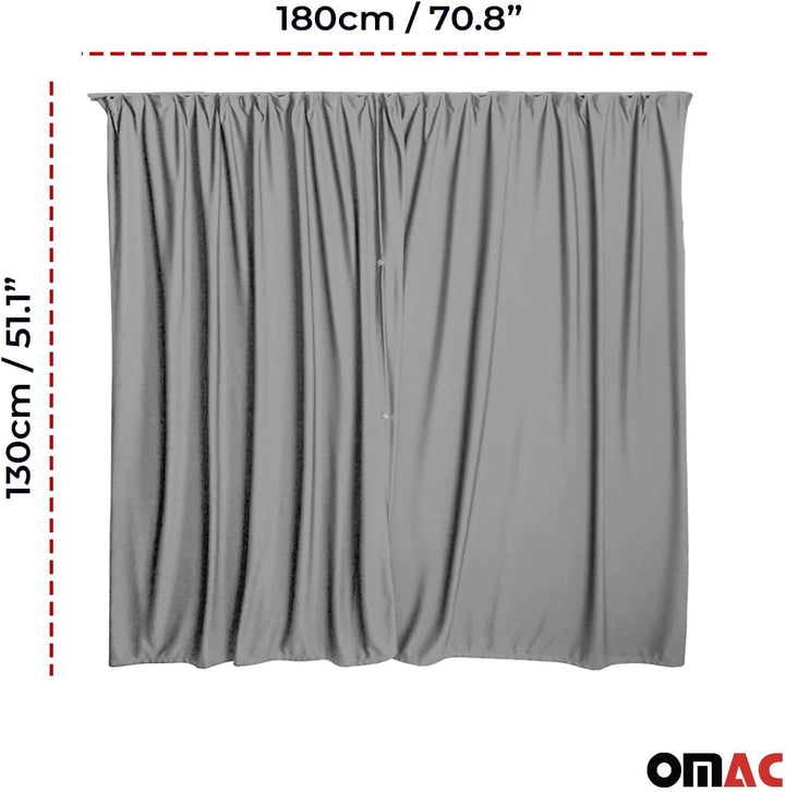 Autogardinen Fahrerhaus Mass Gardinen kompatibel mit VW Caddy L1 L2 Sonnenschutz Grau 130x180 Beige,