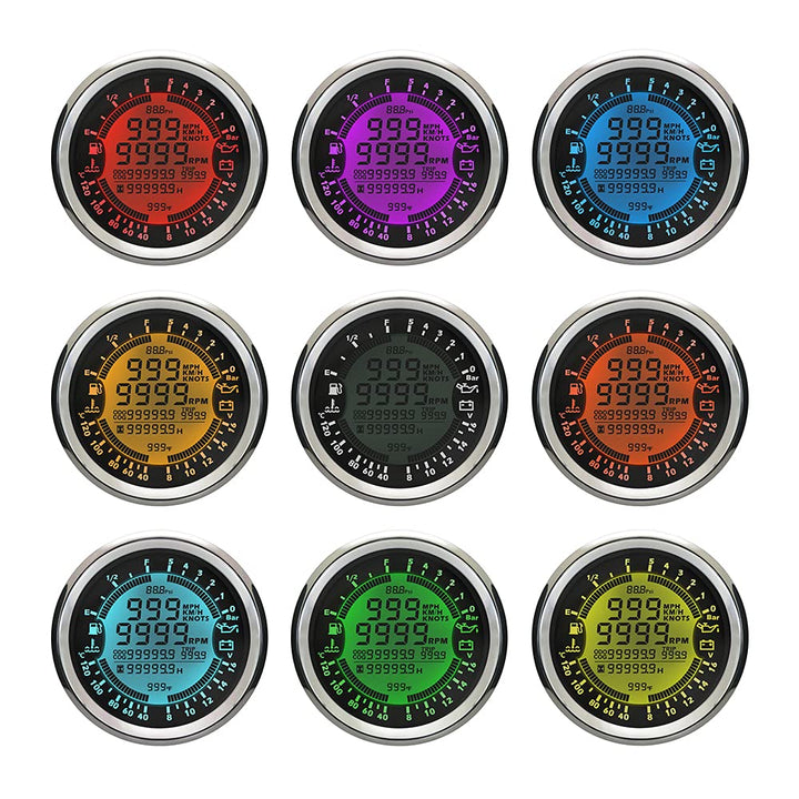 ELING Multifunktions GPS Tachometer Tachometer Stunde Wassertemperatur Kraftstoffstand Öldruck Voltm