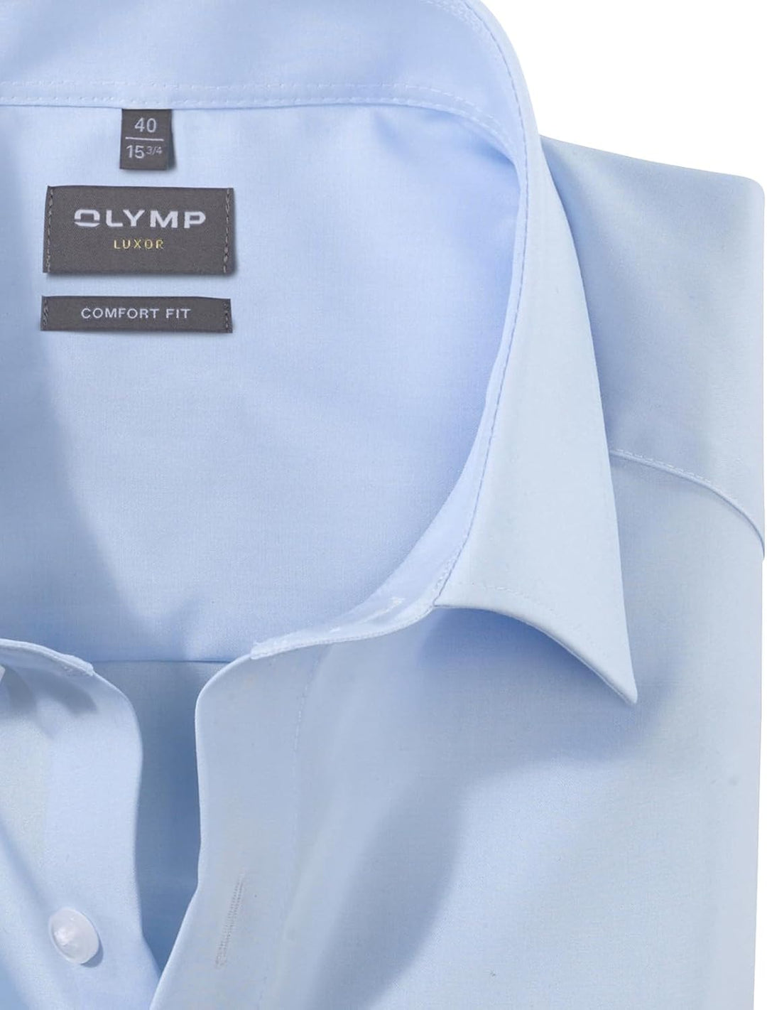 OLYMP Herren Businesshemd Langarm Luxor,Einfarbig,Comfort fit,New Kent, Hellblau