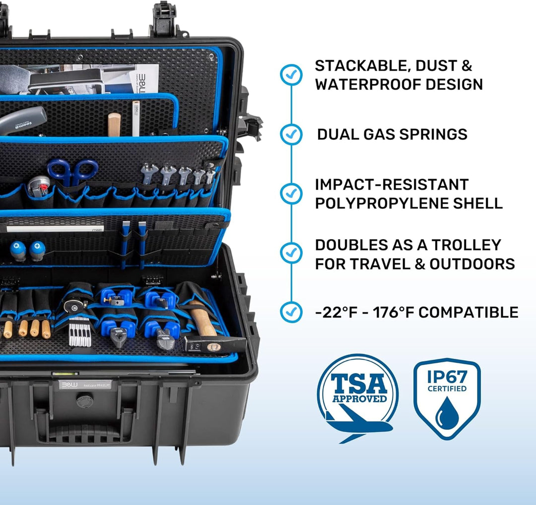 B&W Werkzeugkoffer JUMBO 6700, 117.19/P-G (Lieferung erfolgt ohne Werkzeug), tool.case PP.435.PT Sch