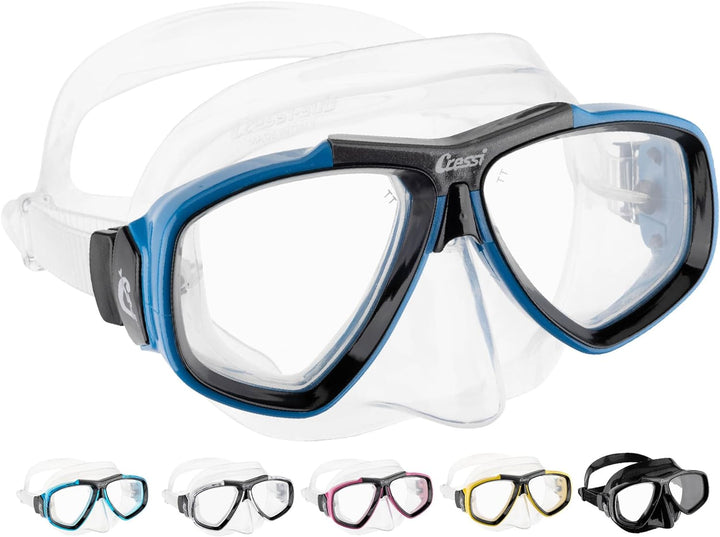 Cressi Focus - Schnorchelmaske, Einstellbar Schnorchelset Erwachsene, Taucherbrille Kinder und Tauch