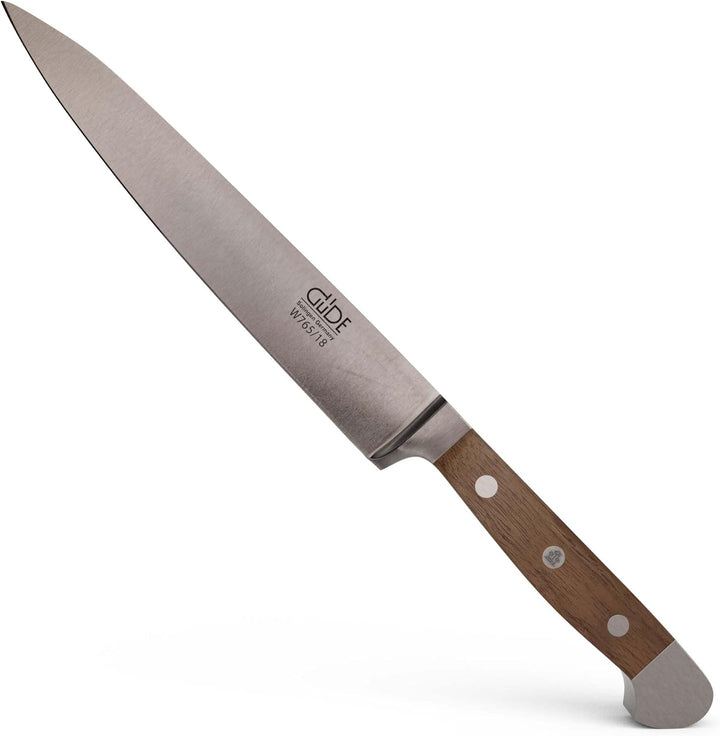 GÜDE Solingen - Filiermesser geschmiedet, 18 cm, Walnussholz, ALPHA WALNUSS, Doppelkropf, Handmade G