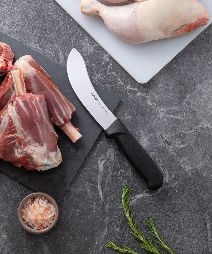 Pirge Butcher's Profi Metzgermesser Set mit Tasche 4 Stück - Profi Schlachtermesser Set - Fleischerm