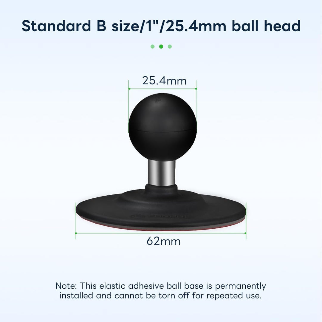 FANAUE 1 Zoll Kugelkopf Magnetständer Halterung Kompatibel mit RAM Mount B Grösse Doppelsockelarm, 1