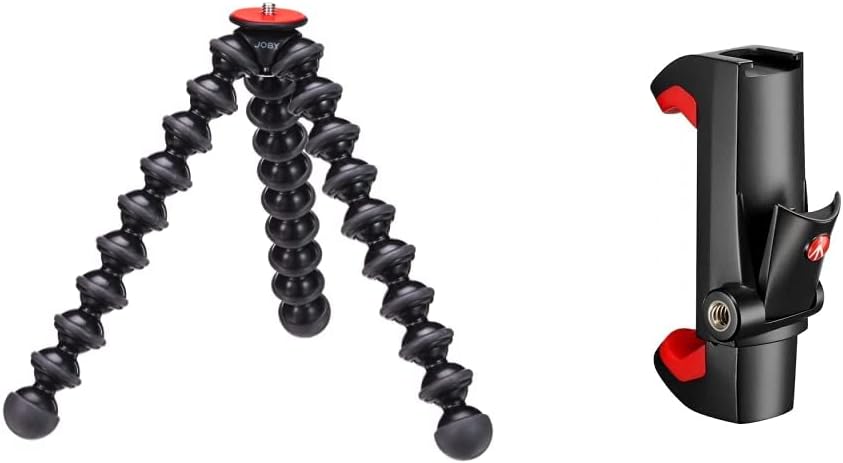 Joby GorillaPod 1K Stand schwarz/grau & Manfrotto - Smartphone Halterung, Pro Version