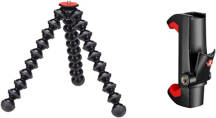 Joby GorillaPod 1K Stand schwarz/grau & Manfrotto - Smartphone Halterung, Pro Version