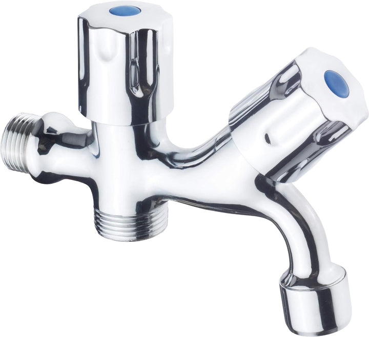 Cornat Maschinen-Kombi-Auslaufventil - 1/2 Zoll AG - Zum Anschluss von Wasch- & Spülmaschine - Zusät