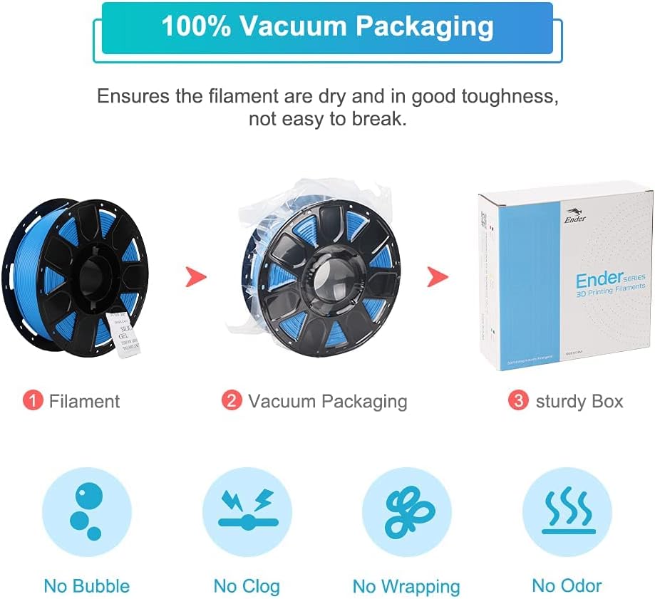 Creality Offizielles PLA Filament 1.75mm, 3D Drucker Filament, Filament-3D-Druckmaterialien, Toleran