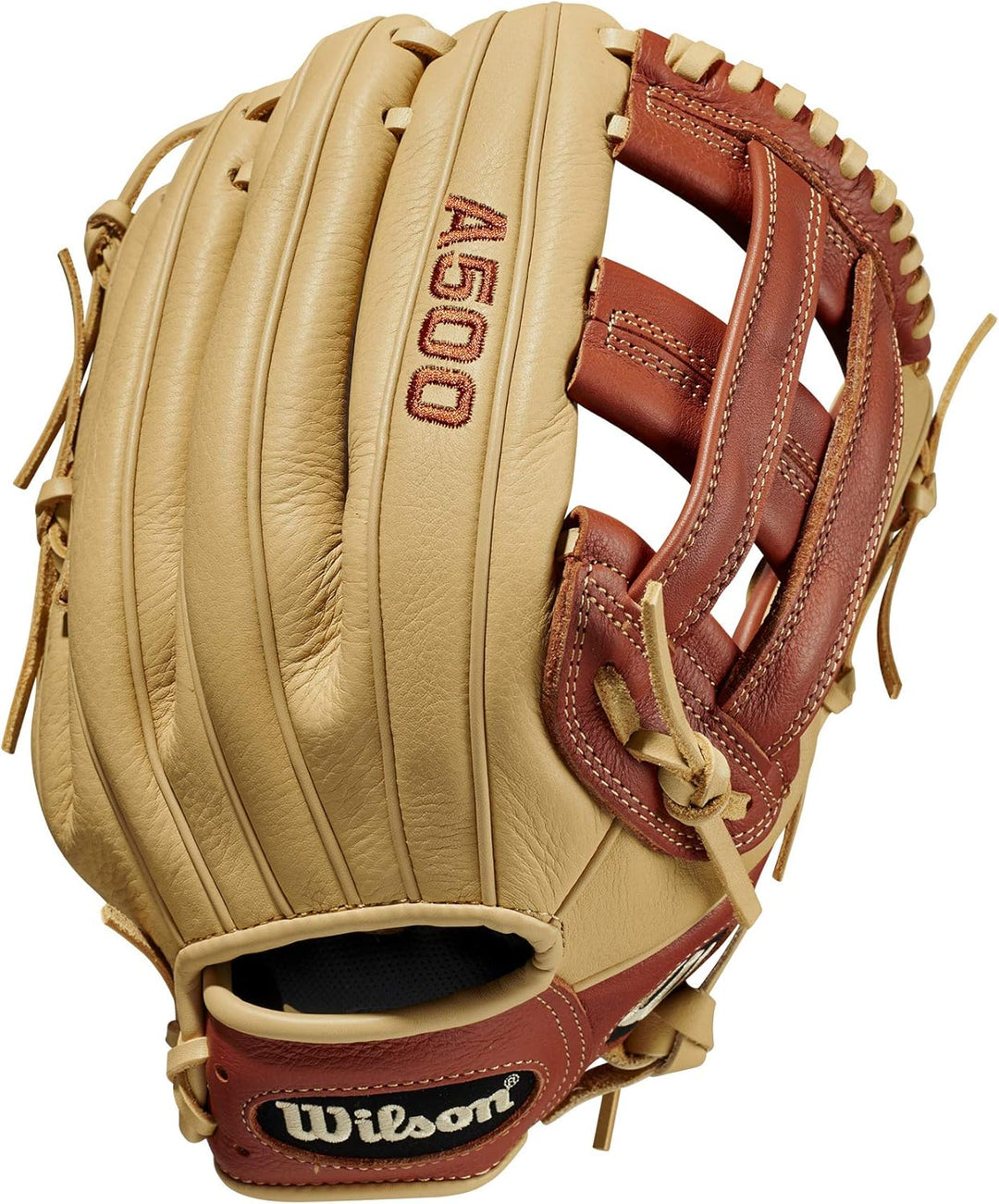 Wilson A500 Baseballhandschuh für Jugendliche Linke Hand Wurf Nützlichkeit 30,5 cm – Blond/Kupfer, L