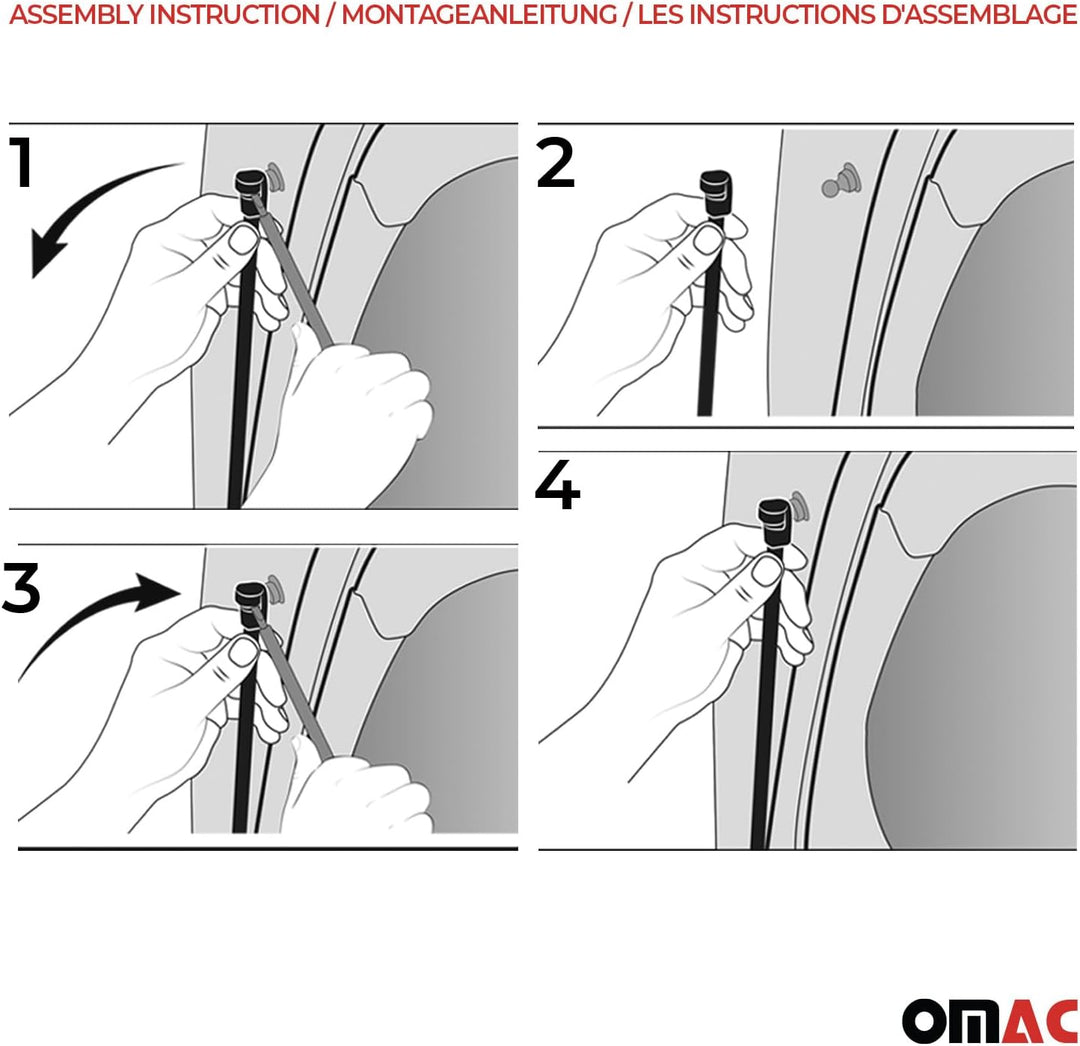 OMAC 2x Heckklappendämpfer Gasfeder Dämpfer kompatibel mit Toyota Hilux 2005-2015 Edelstahl, Hilux 2