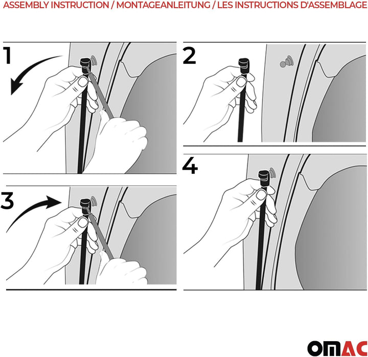 OMAC 2x Heckklappendämpfer Gasfeder Dämpfer kompatibel mit Toyota Hilux 2005-2015 Edelstahl, Hilux 2