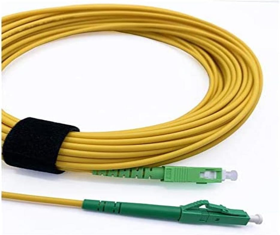 Elfcam® - 20m LWL Glasfaser-Kabel SC/APC auf LC/APC Stecker, Simplex 9/125μm Patchkabel, Lichtwellen