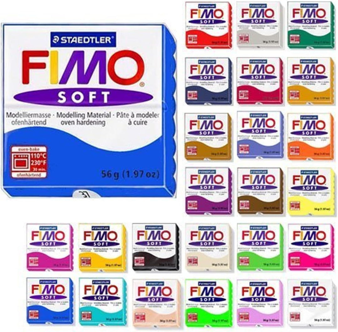 Fimo Soft Starter Pack 12 x 56g Multicolour Blocks by Steadtler