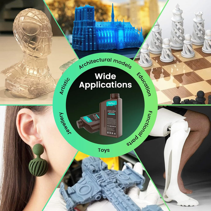 SUNLU ABS-Like 3D Drucker Resin 1KG, 405nm UV-härtendes Standard Photopolymer Schnellharz für den LC