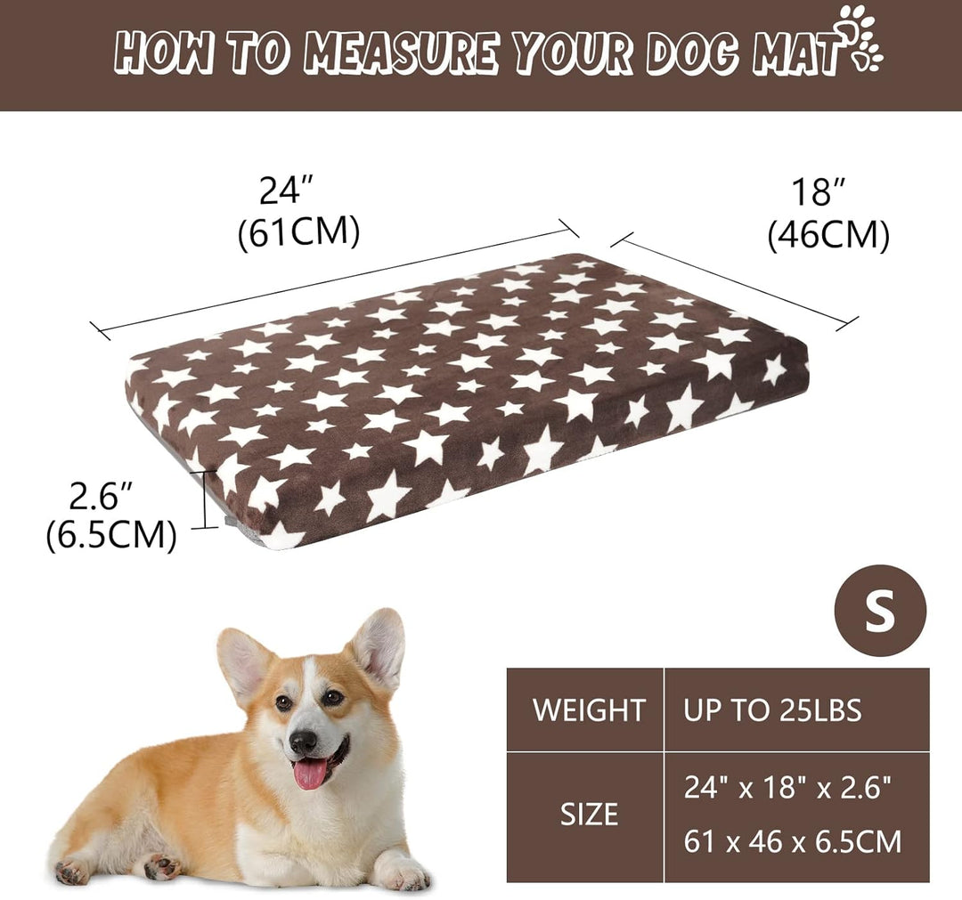 VANKEAN Hundebett Wasserdicht Hundekissen Waschbar mit Abnehmbarer Innenfutter Sommer und Winter, Fl