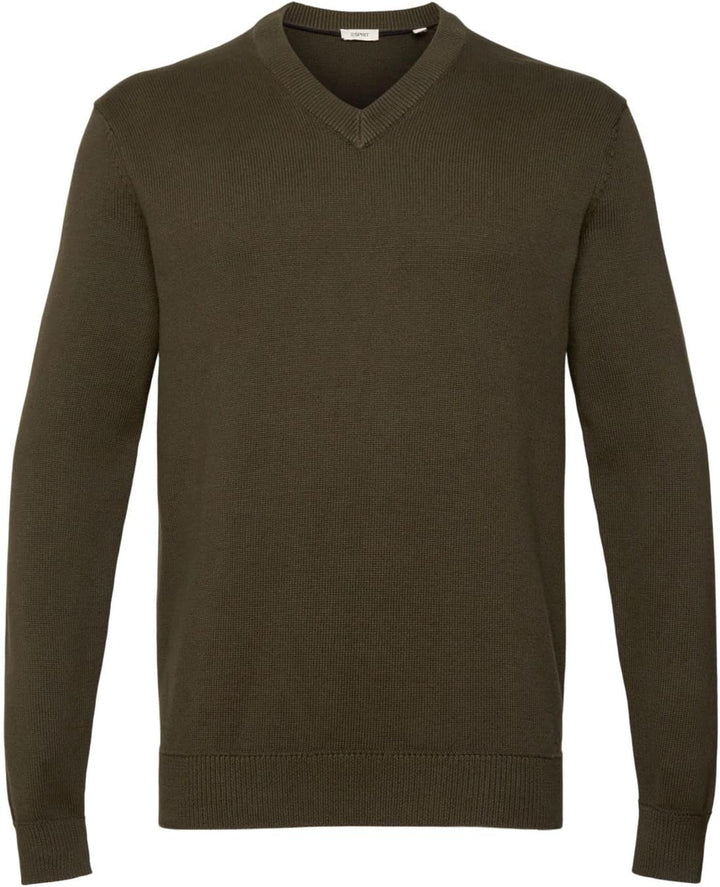 ESPRIT Herren Pullover M 355/Dark Khaki, M 355/Dark Khaki