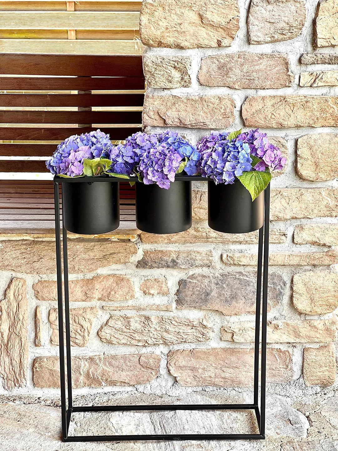 Brandsseller Hochbeet 3er-Set Blumentopf Blumenständer In.- & Out Blumenkasten Pflanzkasten Metall f