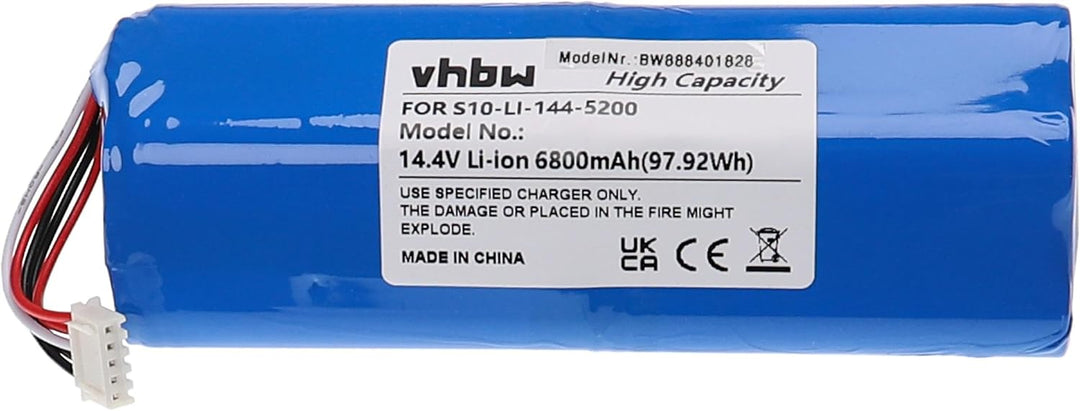 vhbw Akku kompatibel mit Ecovacs Deebot T8 Pure, X1 Omni, X1 Turbo Staubsauger (6800mAh, 14,4V, Li-I