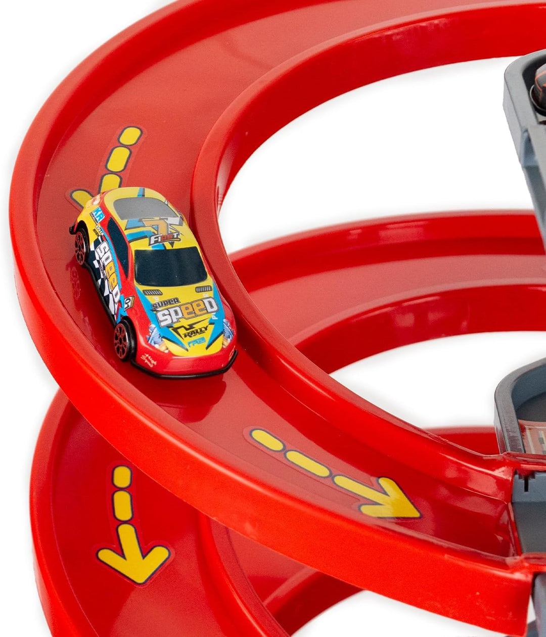 CELMAN Parkgarage Spielset für Kinder - Multilevel Spielzeugauto Parkhaus mit Handbetriebener Aufzug