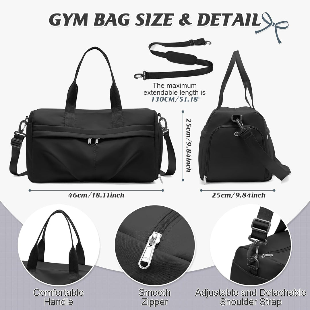 HYC00 Sport Duffel Bag Damen Sporttasche mit Schuhfach Reisetasche Damen Weekender Travel Bag Handge