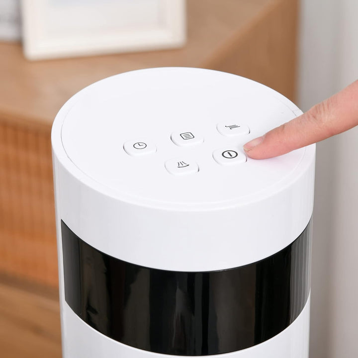 HOMCOM Turmventilator mit Fernsteuerung 85° Oszillierender Standventilator 110cm Säulenventilator 50