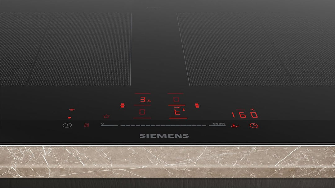 Siemens EX275HXC1E iQ700, Smartes Induktionskochfeld, 90 cm, Schwarz, Mit Rahmen aufliegend, varioIn