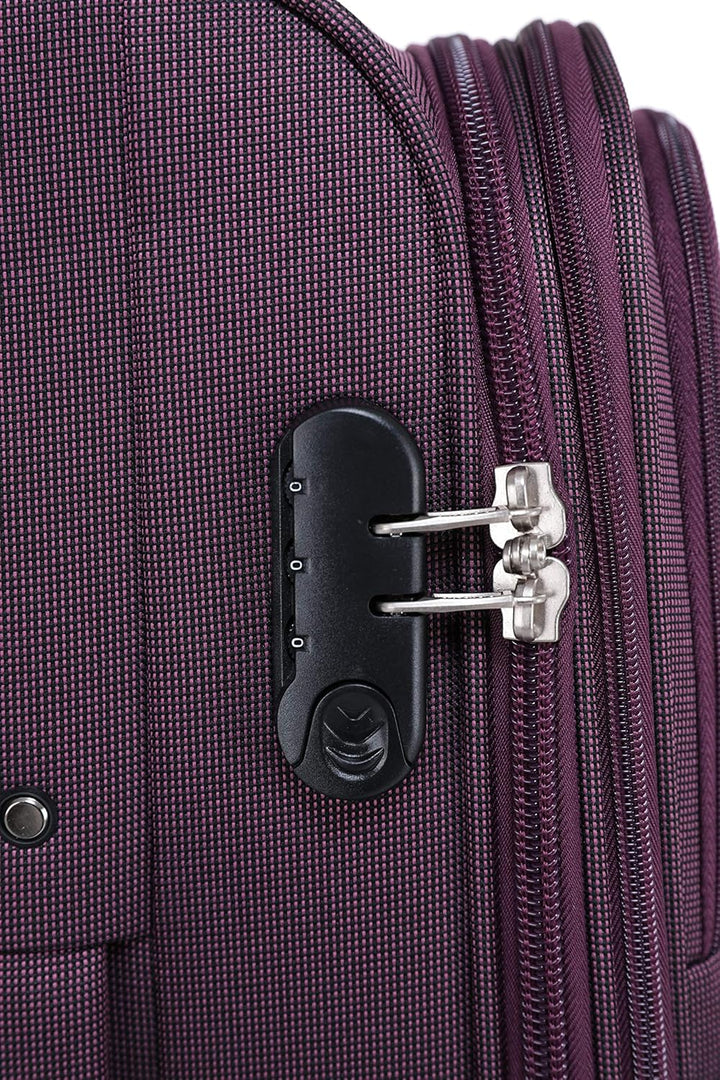 BEIBYE Kofferset Trolley Gepäckset Stoff Dehnungsfuge Koffer Reisekoffer (Lila) Violett, Violett