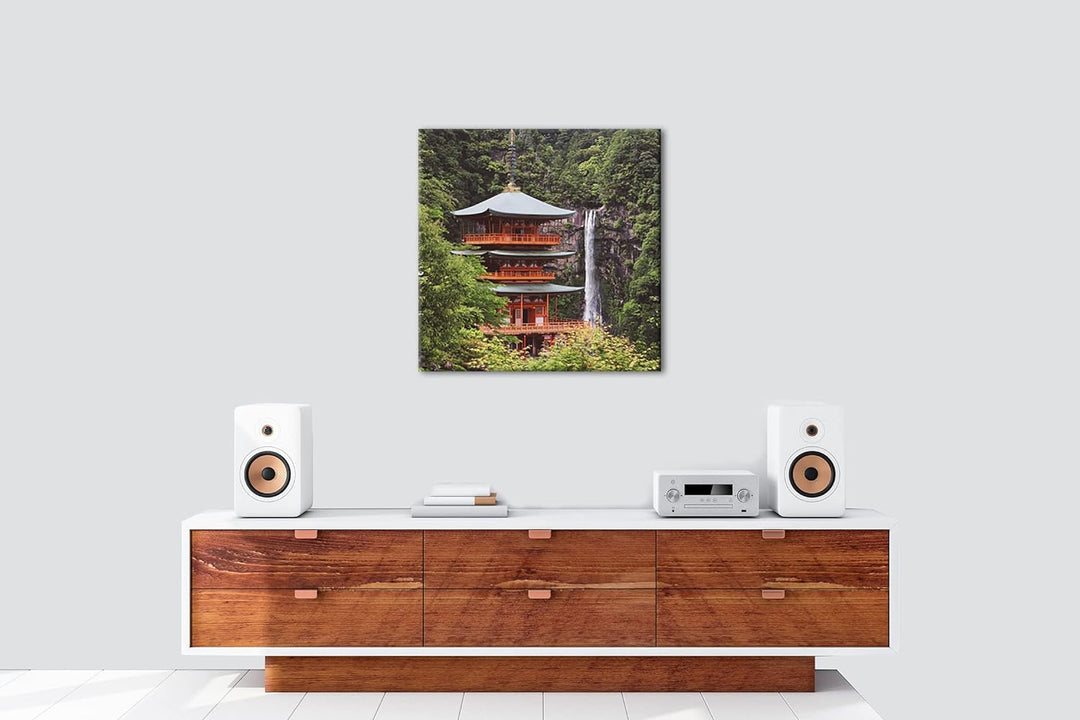 deyoli Schreinturm in atemberaubender Natur Format: 60x60 als Leinwandbild, Motiv fertig gerahmt auf
