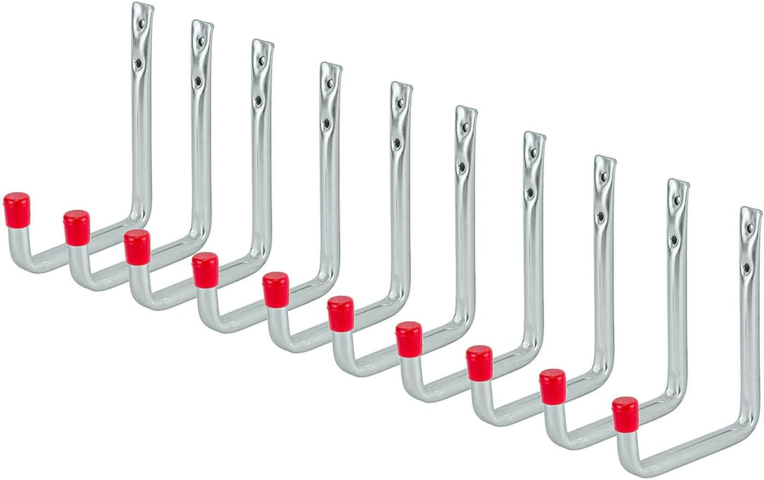 siwitec Wandhaken U-Form 220 x 144 mm verzinkt, 10er Set, Traglast: 37 kg, Schwerlasthaken, abgewink