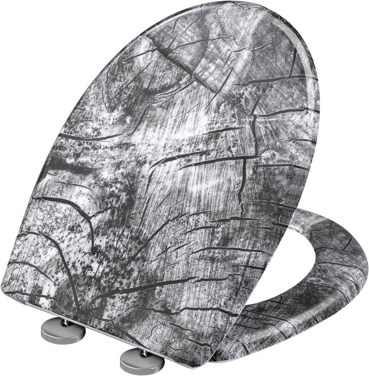 WOLTU Toilettendeckel, WC Sitz mit Absenkautomatik, Klodeckel Klobrille mit Quick-Release-Funktion,