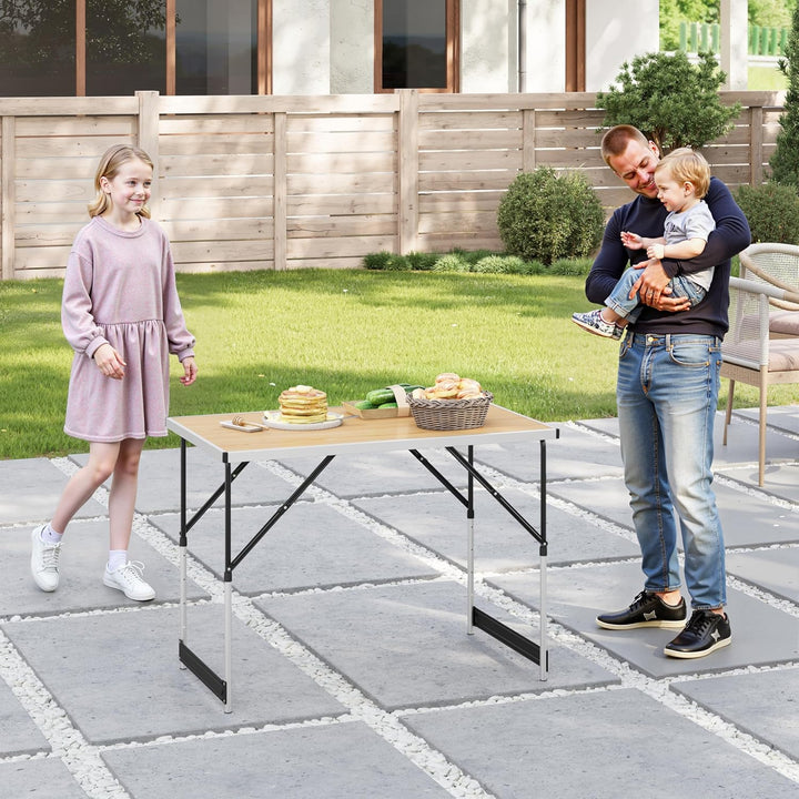 WOLTU® Campingtisch Klapptisch Gartentisch Arbeitstisch Balkontisch höhenverstellbar Aluminium Stahl