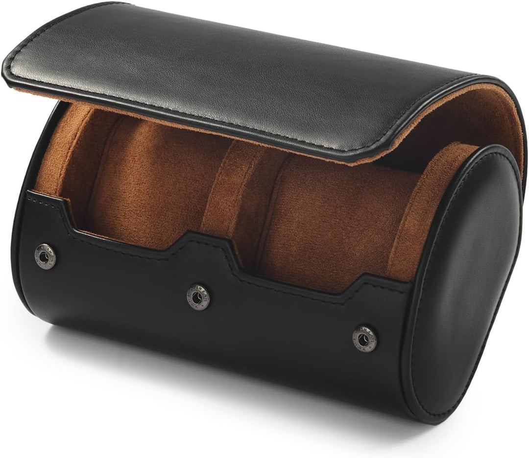 Oirlv Luxus Pu Leder 2 Schlitze Uhrenrolle Reiseetui Aufbewahrungsetui Für Geschenkbox Weihnachten J