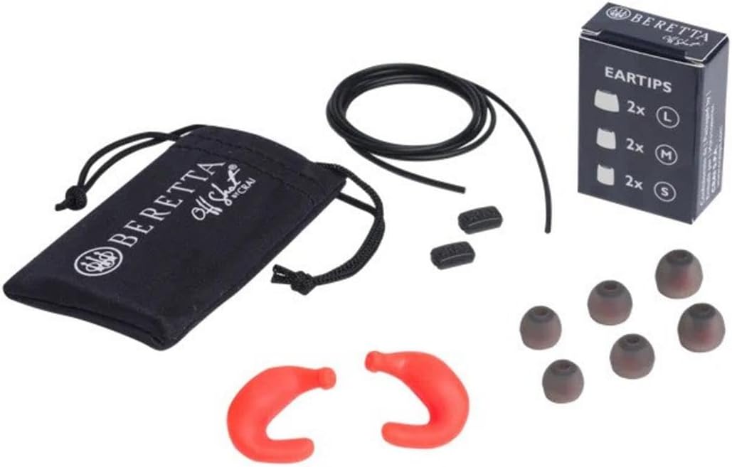 Beretta Silikon Ohrstöpsel Mini Headset E2 passiver Gehörschutz Jagd, Forst, Schiessen (Grelles Oran