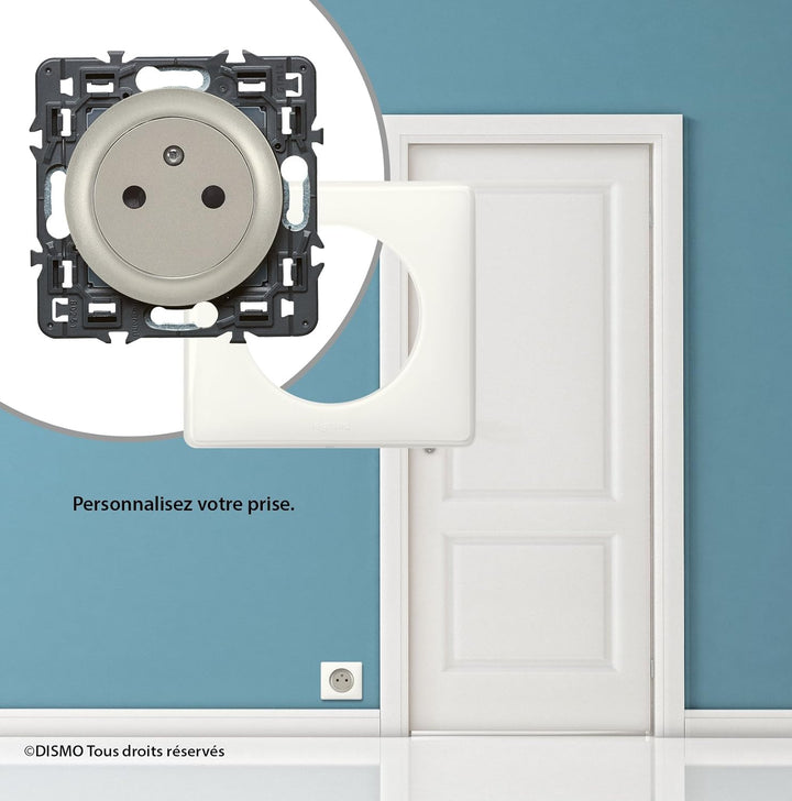 Legrand Céliane2 Steckdosen-Set, mit Erdung, kombinierbar, grau, 200268, 230 voltsV 6 Stück Titan, 6