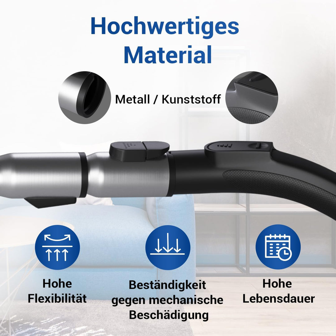 VIOKS SET Staubsauger Handgriff & Staubsaugerrohr 35mm Ø Ersatz für Miеle 9442601 & 10275580 - Griff