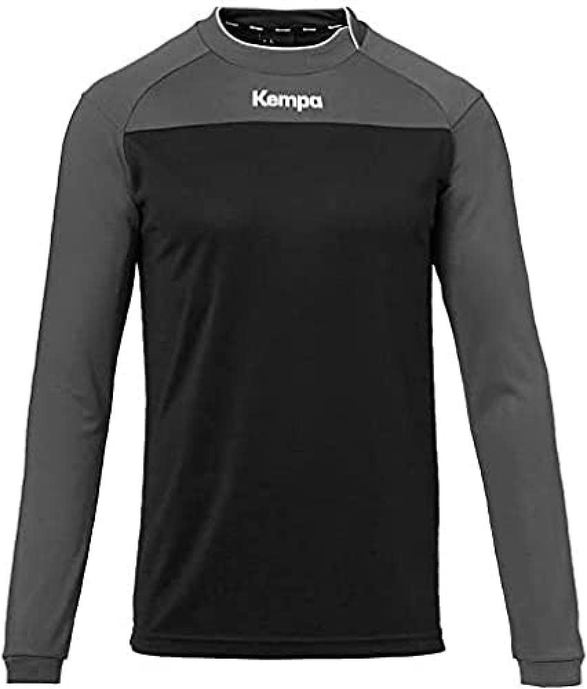 Kempa Herren Prime Langarmshirt, schwarz/Anthra, XL