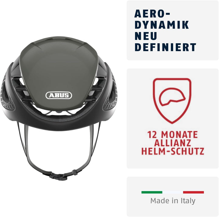 ABUS Rennradhelm GameChanger - Aerodynamischer Fahrradhelm mit optimalen Ventilationseigenschaften f