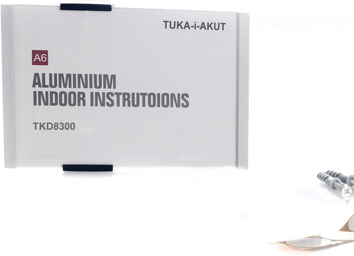 TUKA-i-AKUT 5st. Büro Türschild A6, Aluminium und Acryl Abdeckung, Büroschild zum selbst beschriften