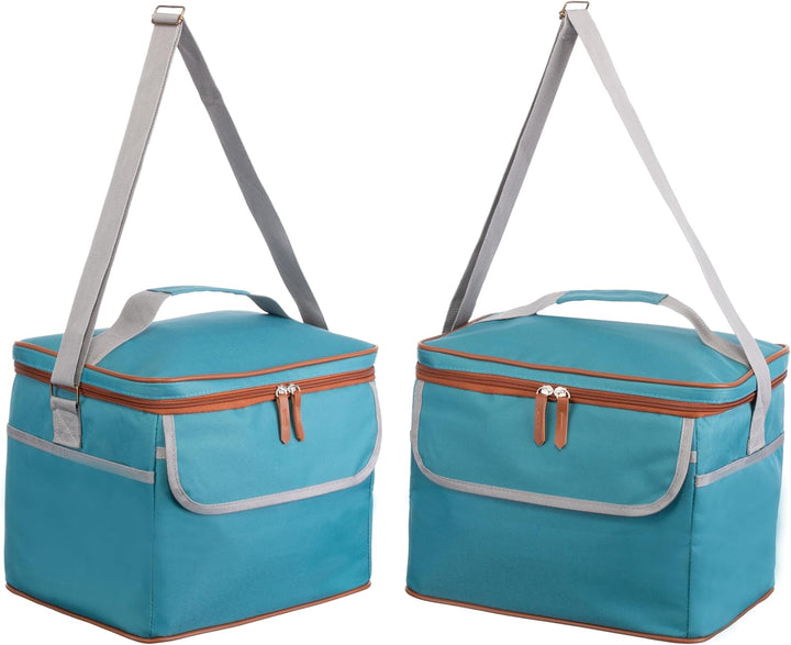 Brandsseller Kühltasche 19 Liter ca. 35 cm x 23 cm x 24 cm Faltbare Kühlbox Thermo-Shopper Strandtas