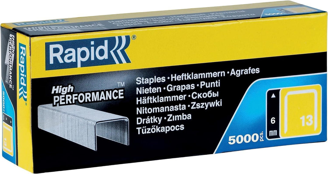 Rapid Hammertacker R19, Schlagtacker inkl Grosspackung Tackerklammern Typ 13, 6mm Klammern, 5.000 St