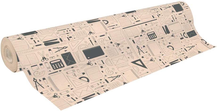 Clairefontaine 223809C - Rolle Geschenkpapier aus Kraftpapier 70g 50x0,70m, 100% recycelt, robust un