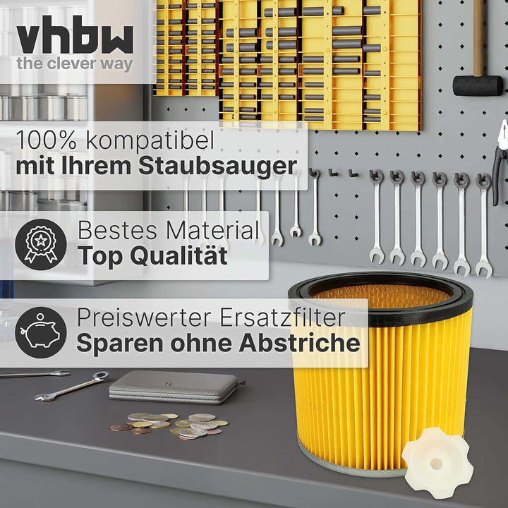 vhbw Staubsaugerfilter kompatibel mit Bosch GAS 12-30 F Professional, PAS 1000, PAS 11-25, PAS 11-25